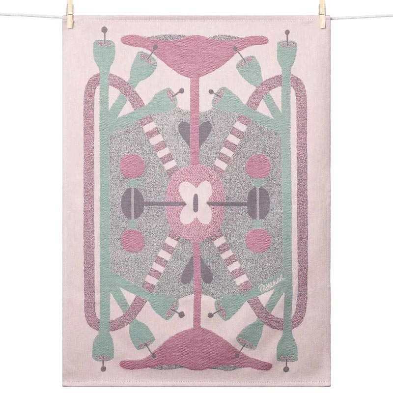A Garden Seen from the Sky (Jardin) Tea Towel, by Tissage Moutet