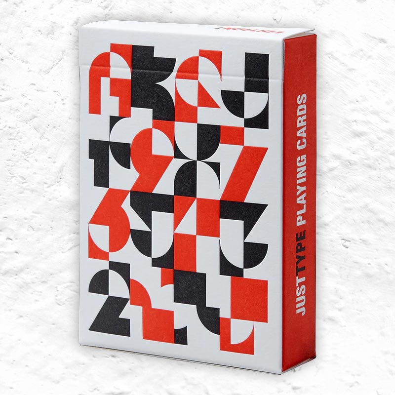 Just Type Playing Cards des. Paula Scher for Art of Play