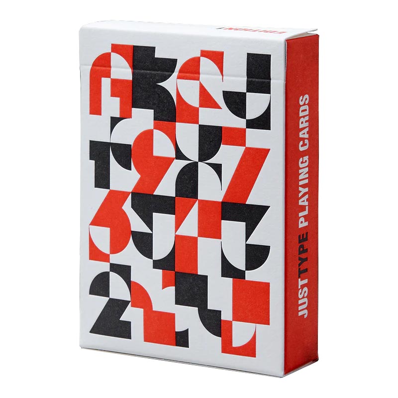 Just Type Playing Cards des. Paula Scher for Art of Play