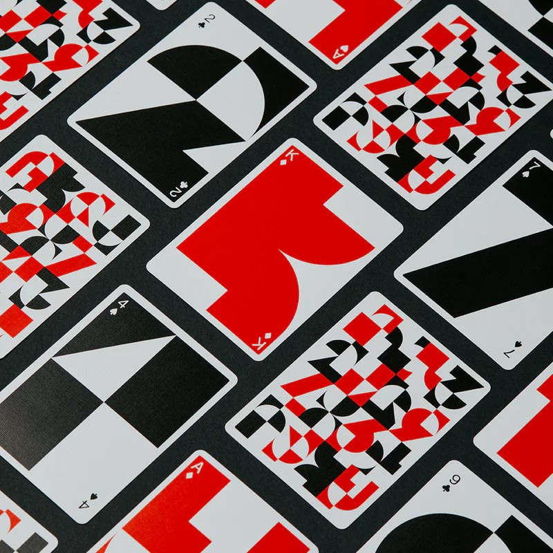 Just Type Playing Cards des. Paula Scher for Art of Play