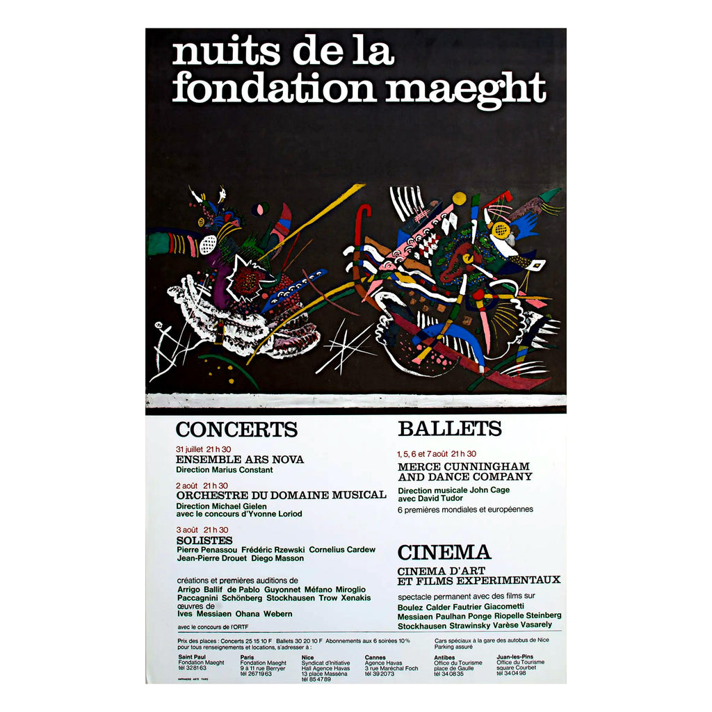 Nuits de la Fondation poster by Wassily Kandinksy