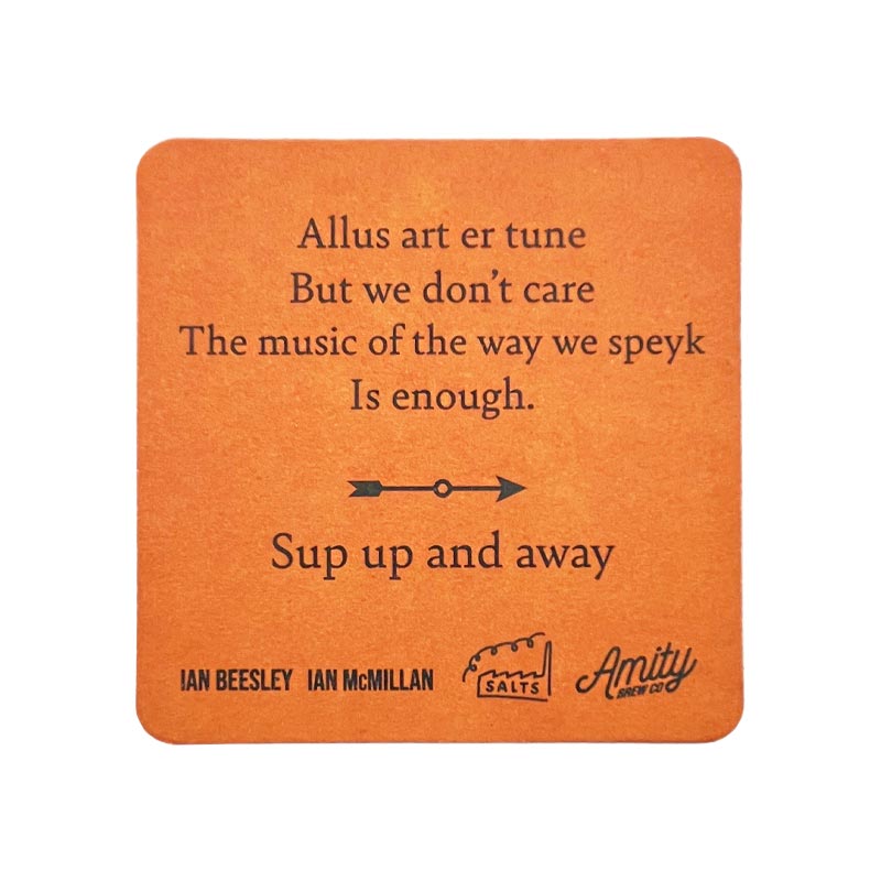 Sup Up & Away Chapbook and Beer Mat bundle by Ian Beesley and Ian McMillan - exclusive