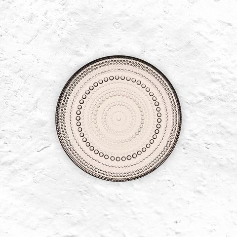 Kastehelmi plate - 170mm, linen - des. Oiva Toika, 1964, made by Iittala