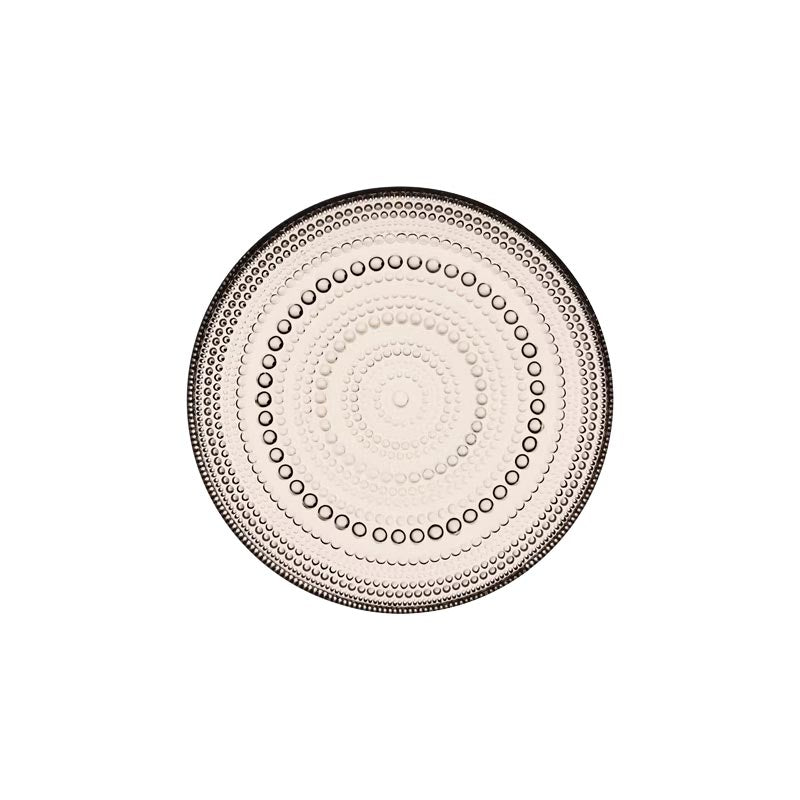 Kastehelmi plate - 170mm, linen - des. Oiva Toika, 1964, made by Iittala