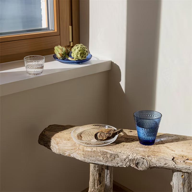 Set of 2 Kastehelmi tumblers - 30cl, ultramarine - des. Oiva Toikka, 1964, made by Iittala