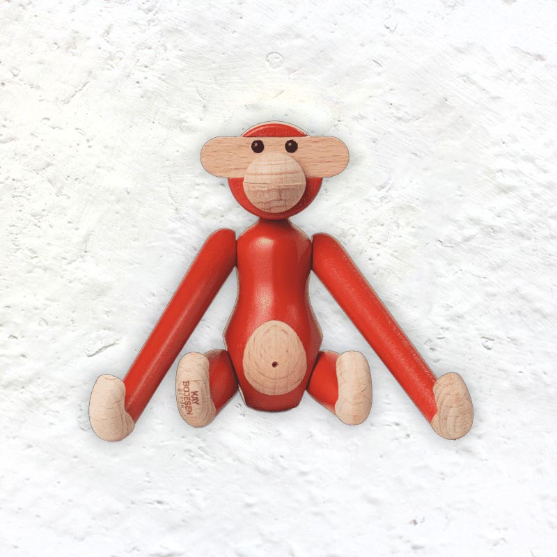 Kay Bojesen Monkey - mini, vintage red