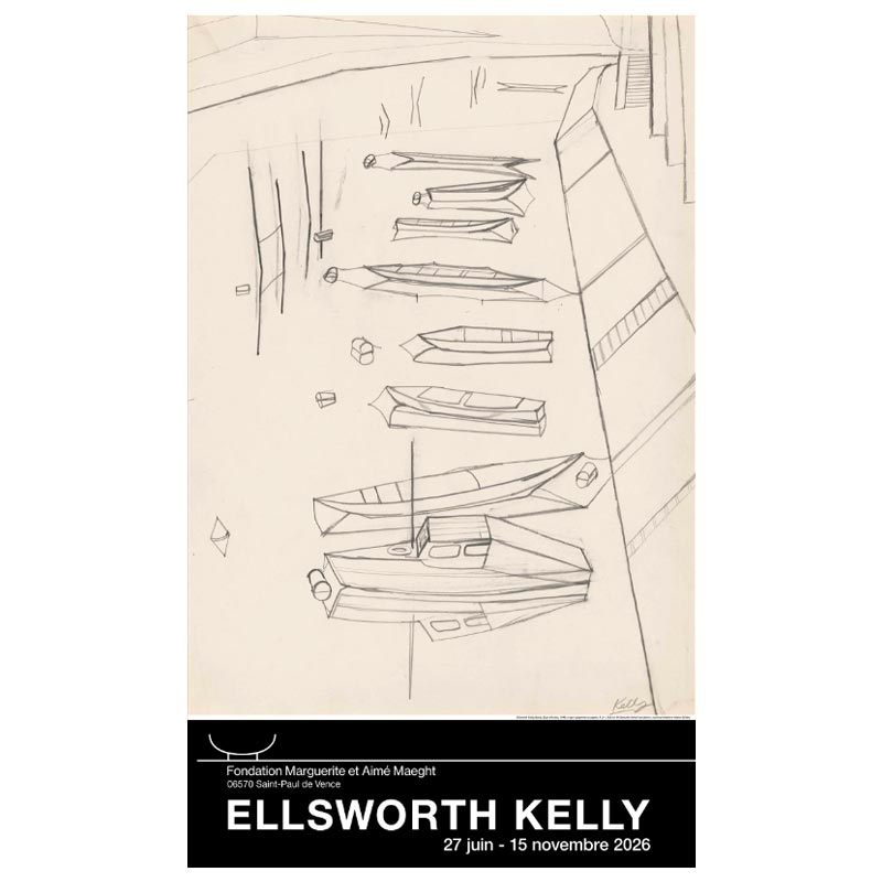 Boats, quai d' Anjou poster by Ellsworth Kelly