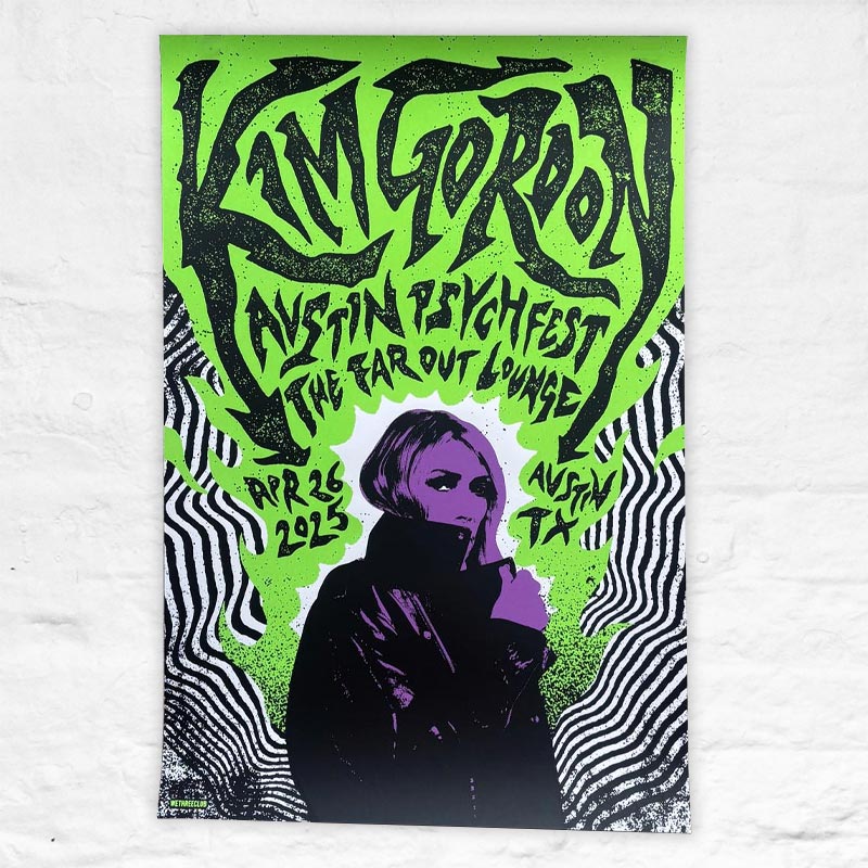 Kim Gordon poster by WeThreeClub - three colour screenprint, signed and numbered by WeThreeClub