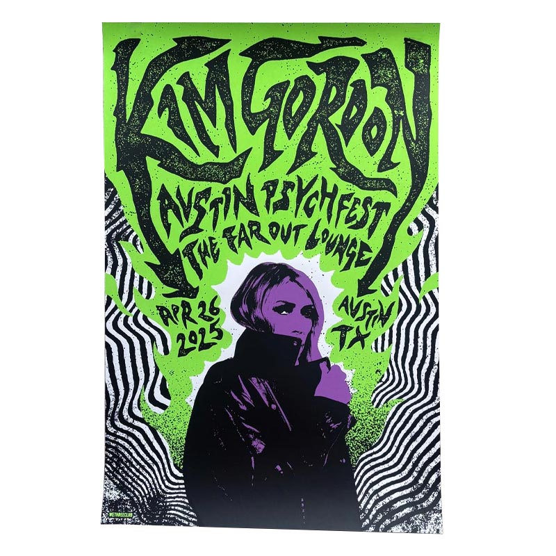 Kim Gordon poster by WeThreeClub - three colour screenprint, signed and numbered by WeThreeClub