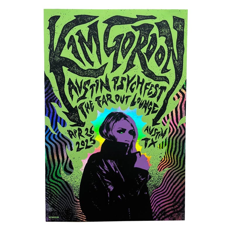Kim Gordon (Foil) poster by WeThreeClub - three colour screenprint, signed and numbered by WeThreeClub (Copy)