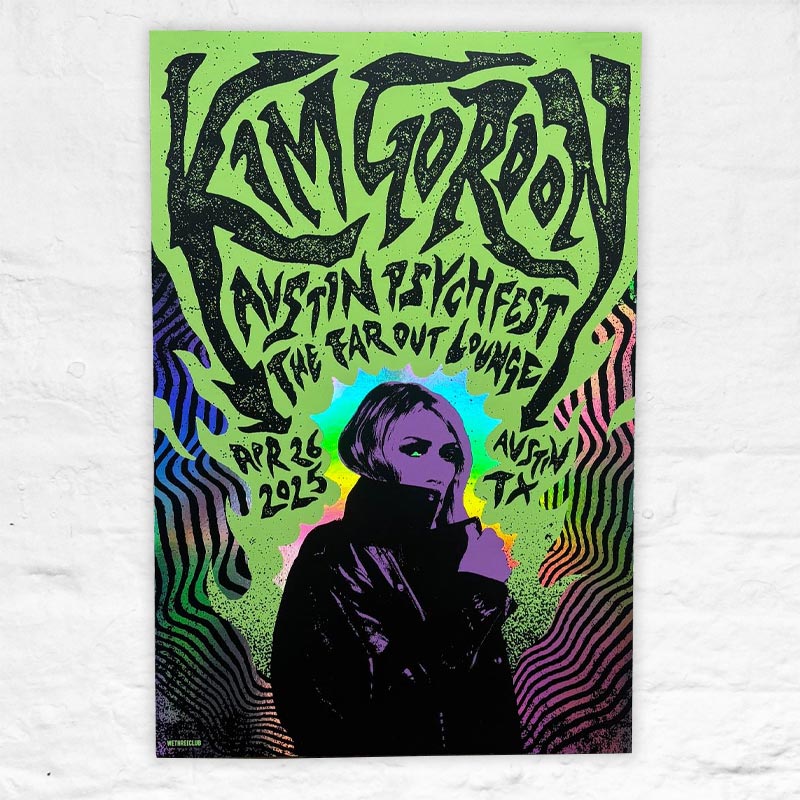 Kim Gordon (Foil) poster by WeThreeClub - three colour screenprint, signed and numbered by WeThreeClub (Copy)