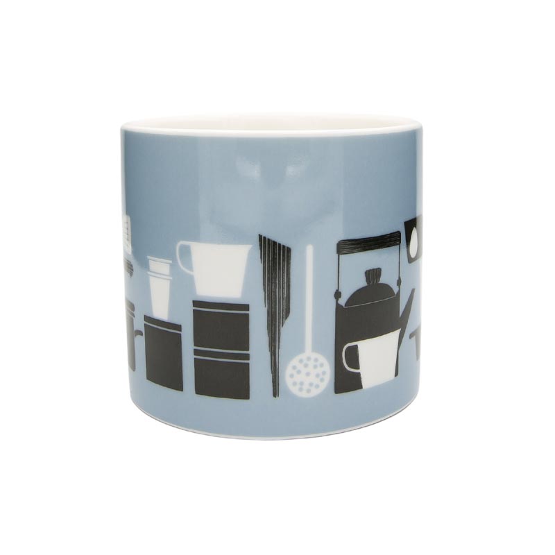 Dusky Blue Kitchenalia Mug des. Mini Moderns and Keith Brymer Jones