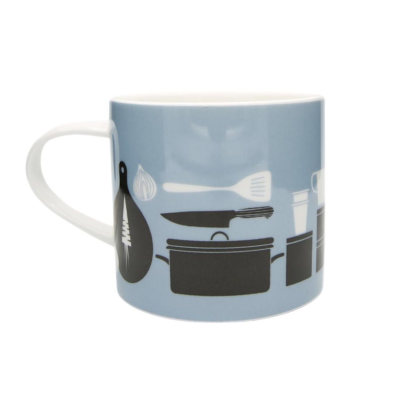 Dusky Blue Kitchenalia Mug des. Mini Moderns and Keith Brymer Jones