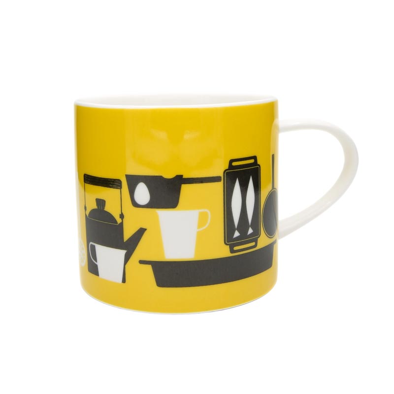 Yellow Kitchenalia Mug des. Mini Moderns and Keith Brymer Jones