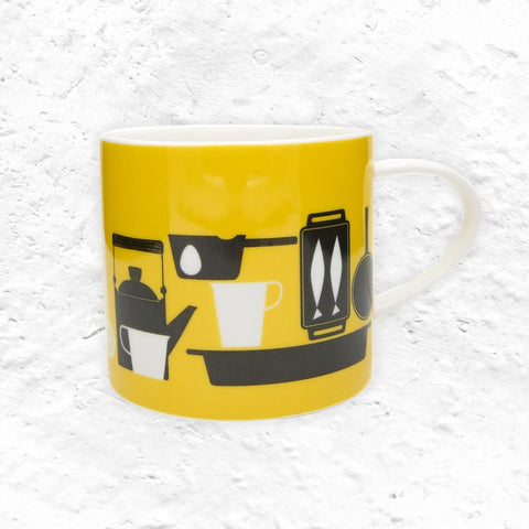 Yellow Kitchenalia Mug des. Mini Moderns and Keith Brymer Jones