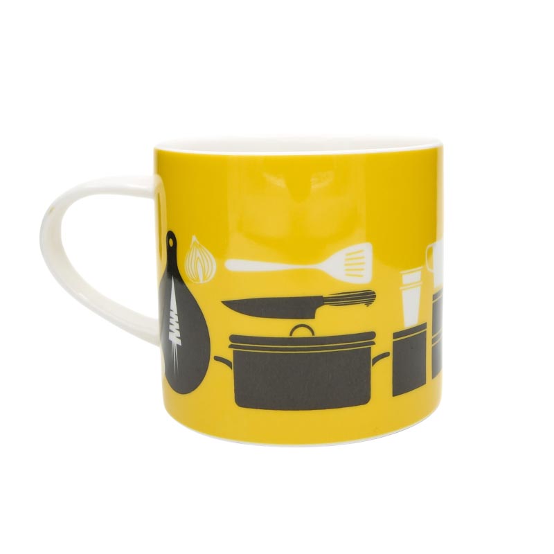 Yellow Kitchenalia Mug des. Mini Moderns and Keith Brymer Jones