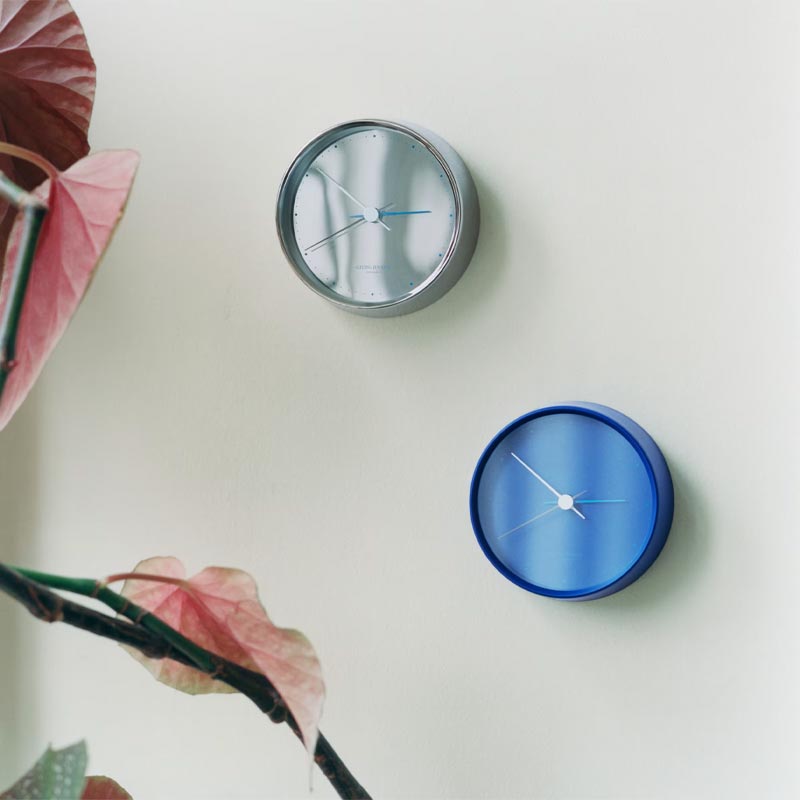 Koppel Wall Clock - 10cm - Iconic blue - Georg Jensen