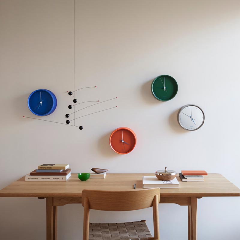 Koppel Wall Clock - Echo Mirror - des. Henning Koppel for Georg Jensen