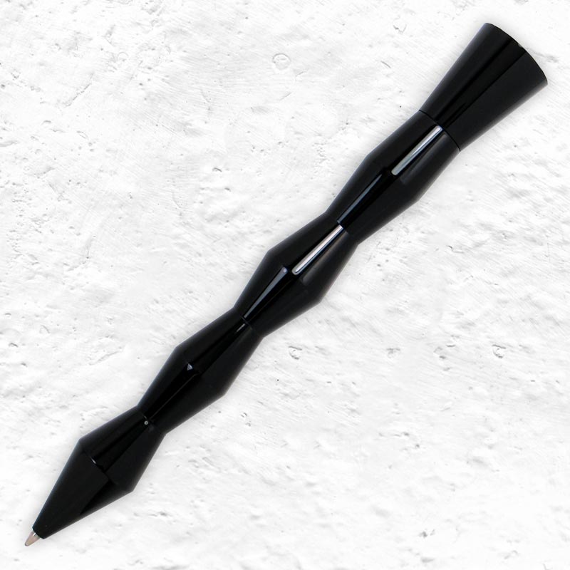 Kuzi Pen - Black - Retractable Roller Ball, des. Karim Rashid for ACME