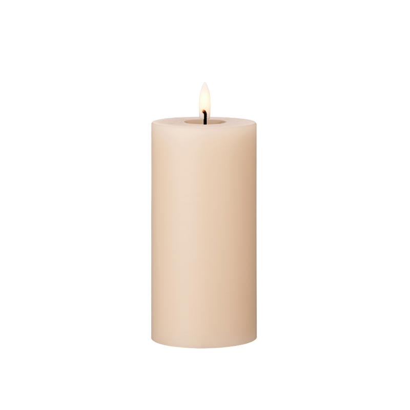 LED Pillar candle - Ice Latte, 15cm - by ester & erik