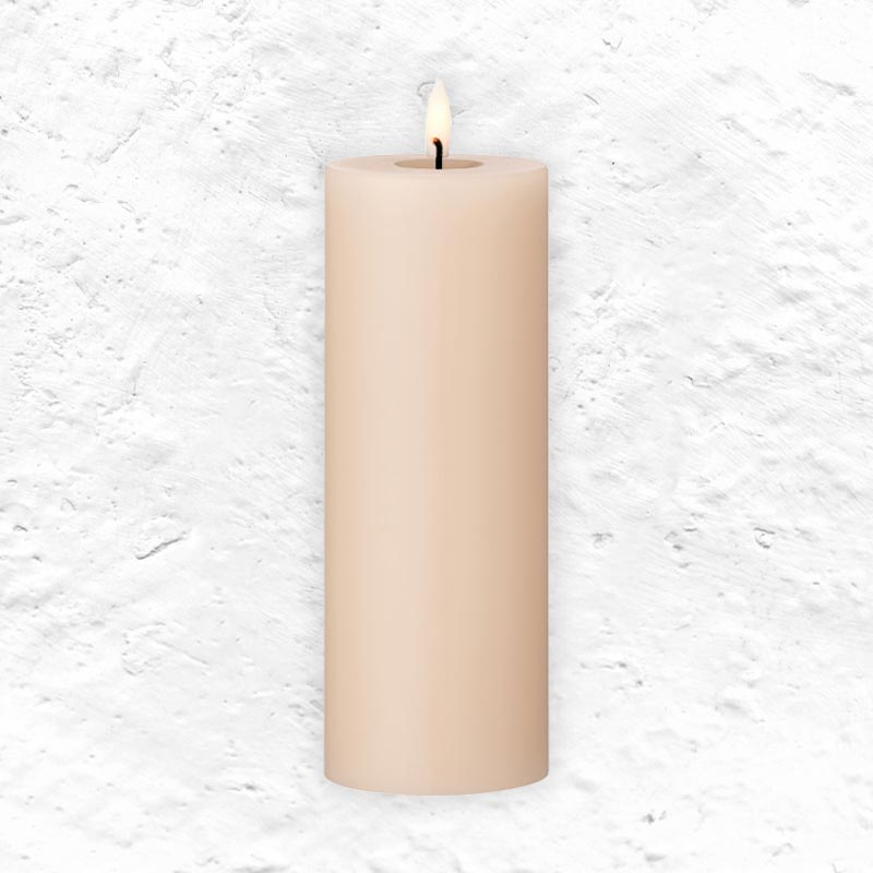 LED Pillar candle - Ice Latte, 20cm - by ester & erik