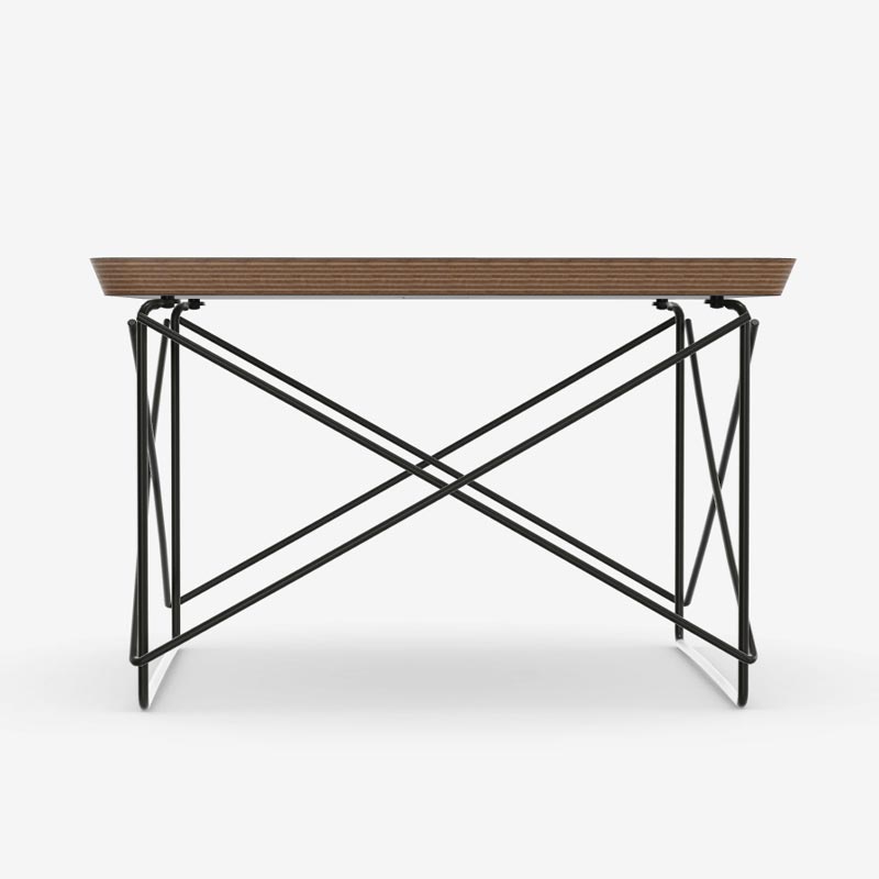 LTR Occasional Table - Black laminate top & black base - des. Charles & Ray Eames, 1950 (made by Vitra)