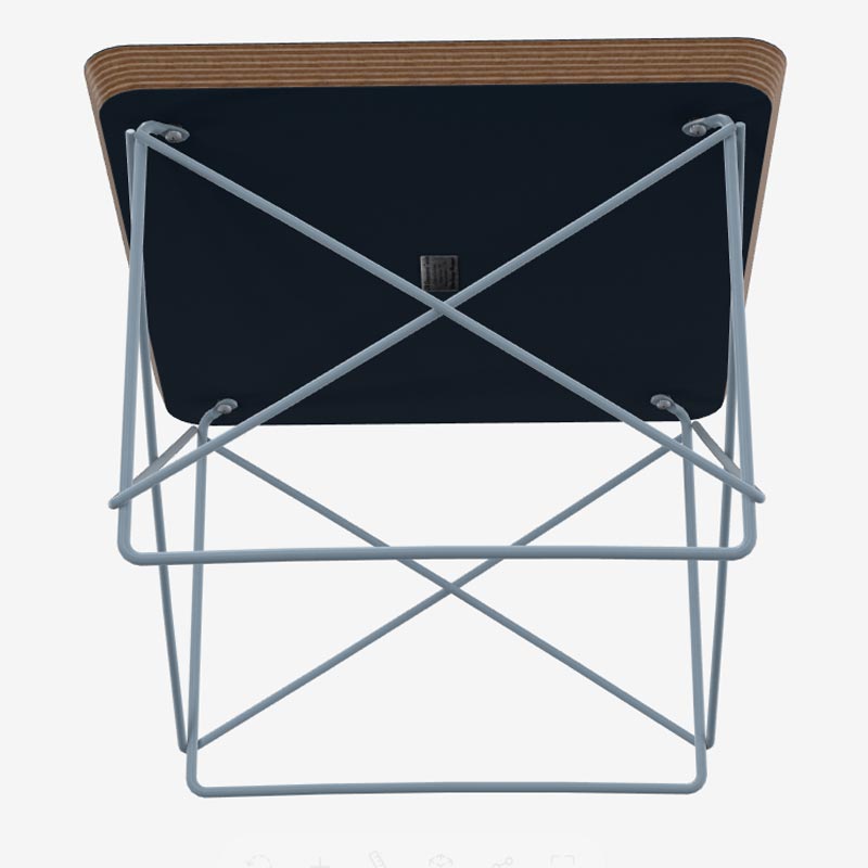 LTR Occasional Table - Smoke Blue / Blue Sky - des. Charles & Ray Eames, 1950 (made by Vitra)