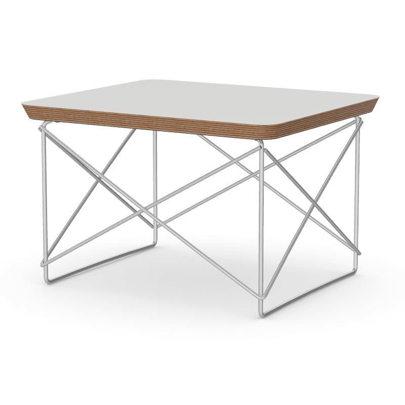 LTR Occasional Table - White & Chrome - des. Charles & Ray Eames, 1950 (made by Vitra)