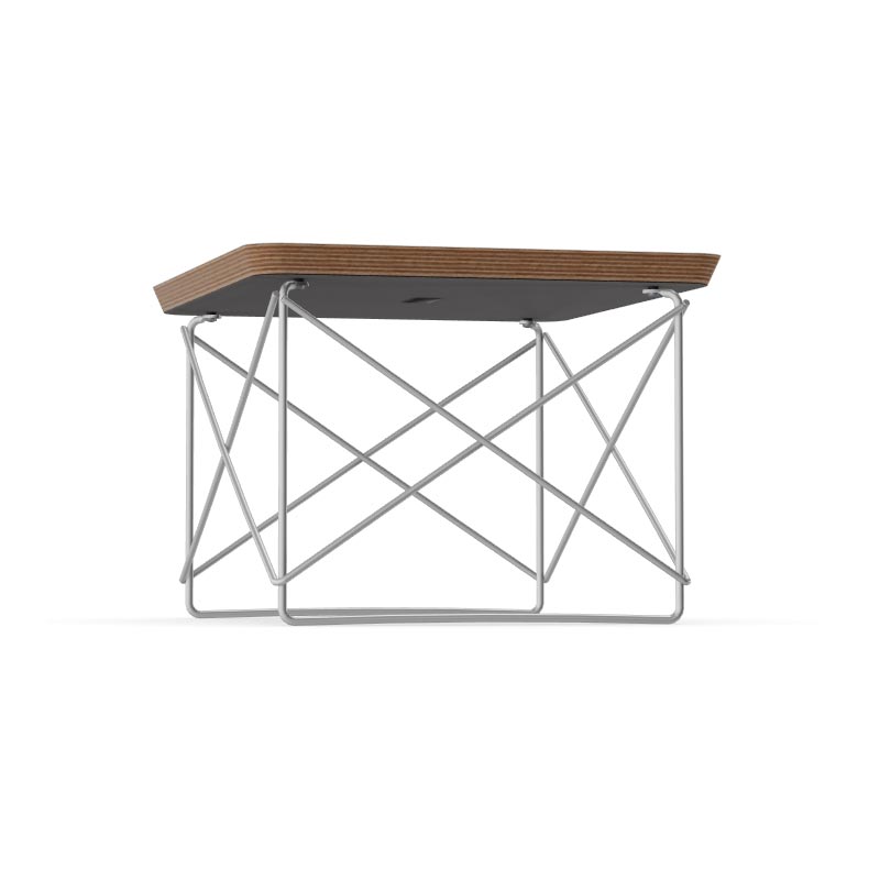 LTR Occasional Table - White & Chrome - des. Charles & Ray Eames, 1950 (made by Vitra)