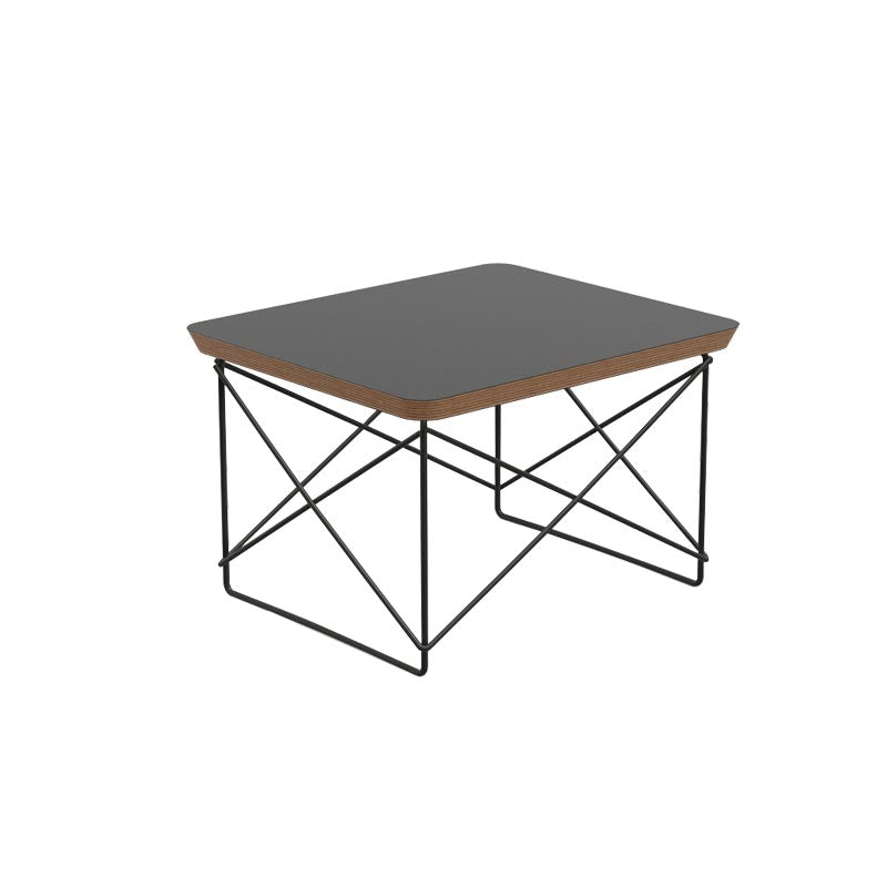 LTR Occasional Table - Black laminate top & black base - des. Charles & Ray Eames, 1950 (made by Vitra)