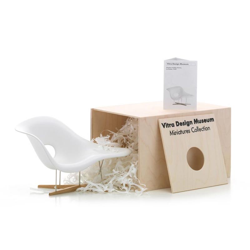 Miniature La Chaise Chair, des. Charles & Ray Eames 1948, made by Vitra