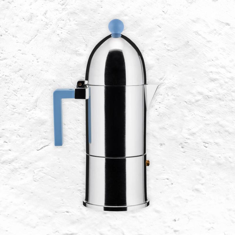 La Cupola, Induction Espresso Coffee Maker - 6 cup - des. Aldo Rossi (1988) for Alessi