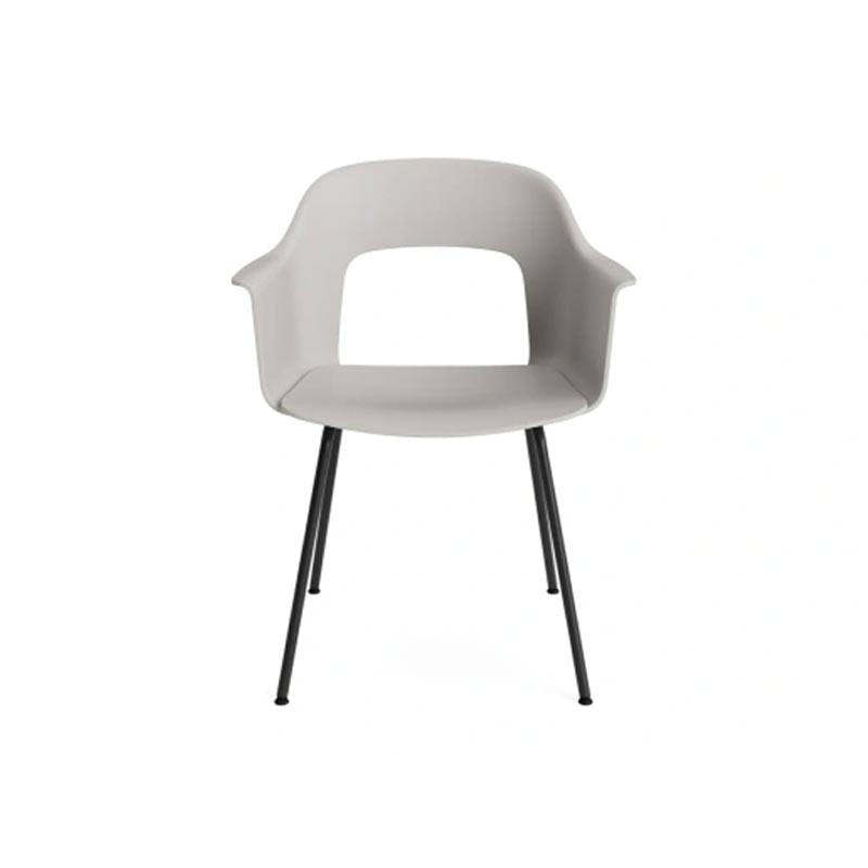 Layout 211 - dining armchair - sky grey shell - sky grey seat - black 4 leg base - des. Julien Renault (made by HAY)