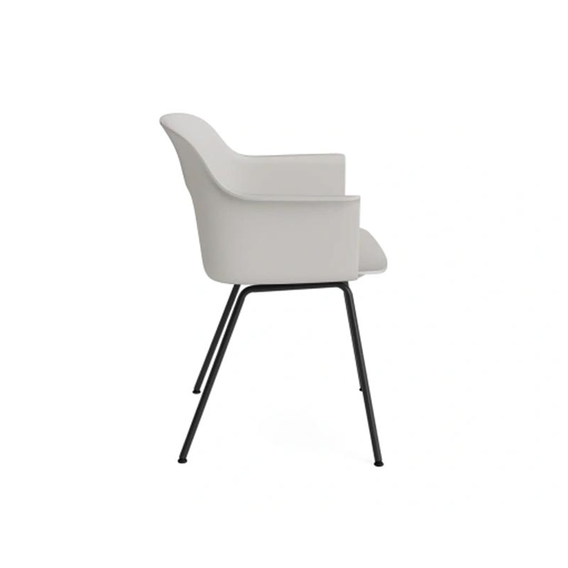 Layout 211 - dining armchair - sky grey shell - sky grey seat - black 4 leg base - des. Julien Renault (made by HAY)