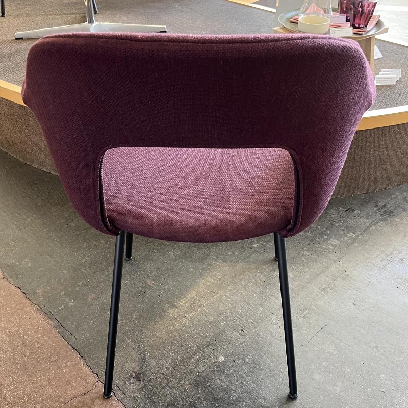 Layout 214 - fully upholstered dining armchair - Fiord 591 - black 4 leg base - des. Julien Renault (made by HAY)