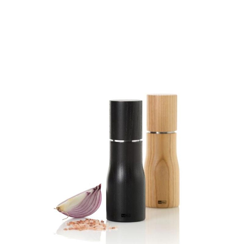 Levo Pepper / Salt Mill - Black Ash Wood - Small - by AdHoc