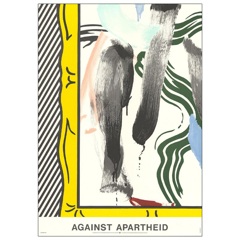Against Apartheid poster by Roy Lichtenstein