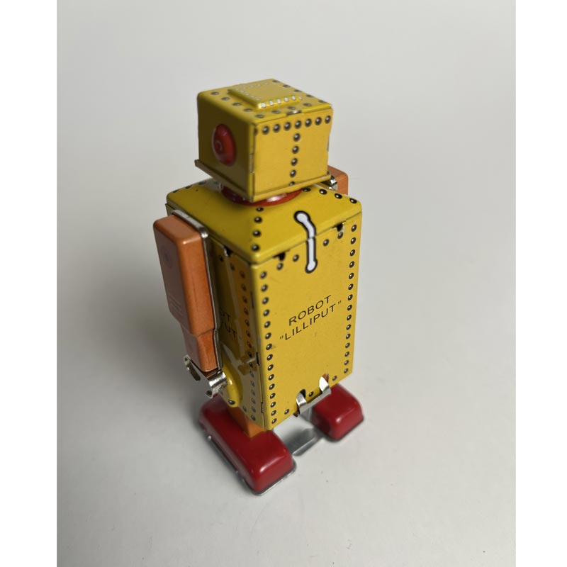 Yellow Lilliput Robot, 9cm high