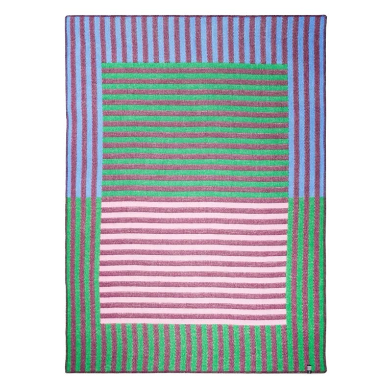 'Lined Up' Wool Blanket, by Céline Cornu