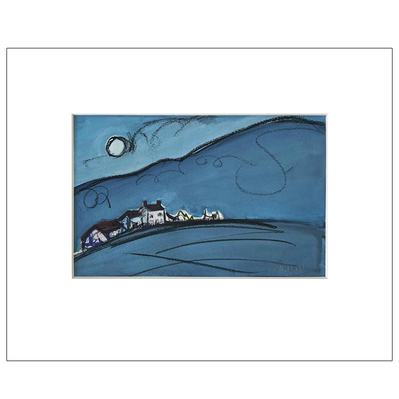 Little Farm, Big Hill 2018 - original watercolour painting by Kitty North.