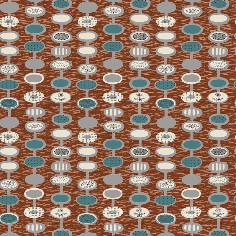 Provence Wallpaper - Chestnut - Lucienne Day