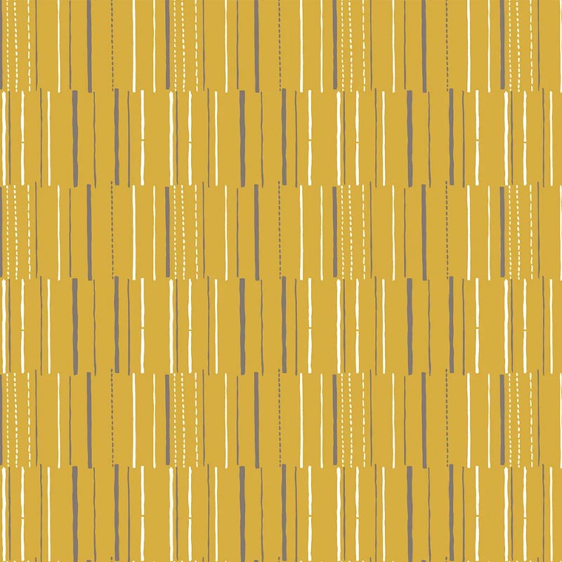 Syncopation Wallpaper - Yellow - Lucienne Day