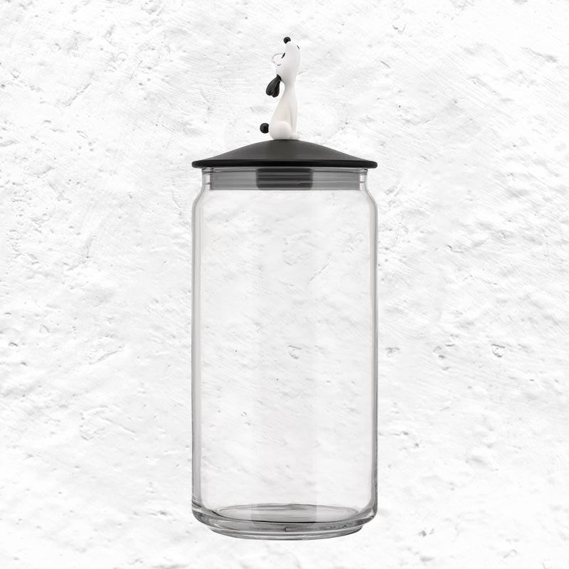 LulaJar (Black) - Storage Jar for Dog Food - des. Miriam Mirri for Alessi