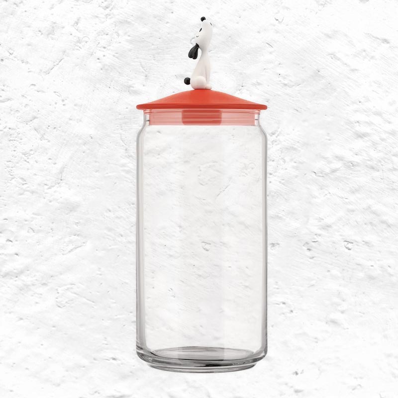 LulaJar (Red) - Storage Jar for Dog Food, des. Miriam Mirri for Alessi