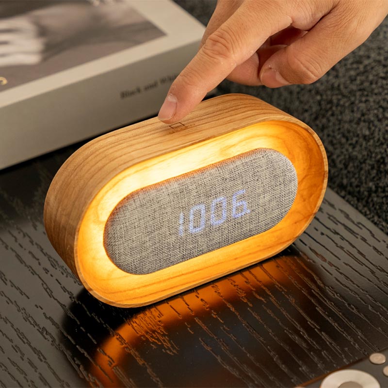 Lumos Clock - Oval - White Ash - by Gingko