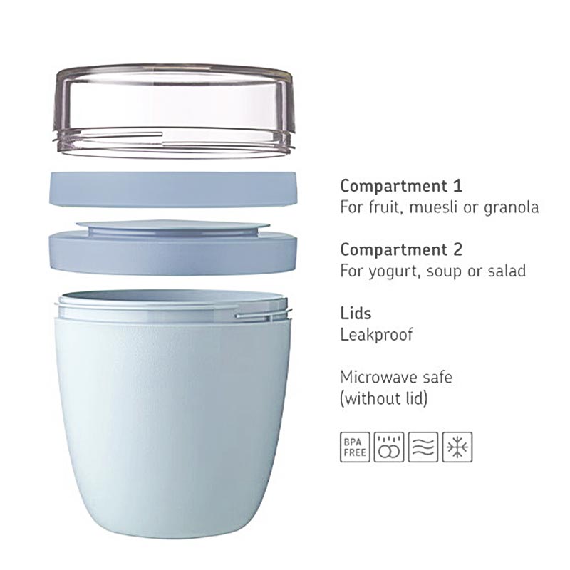 Mepal Nordic Blue mini Ellipse Lunch Pot