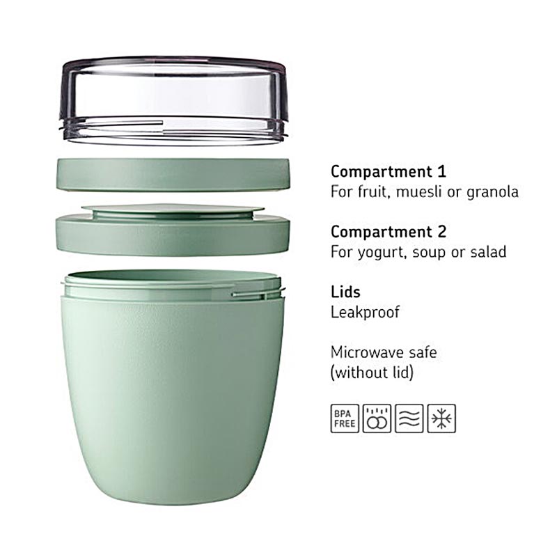 Mepal Nordic Sage Ellipse Lunch Pot