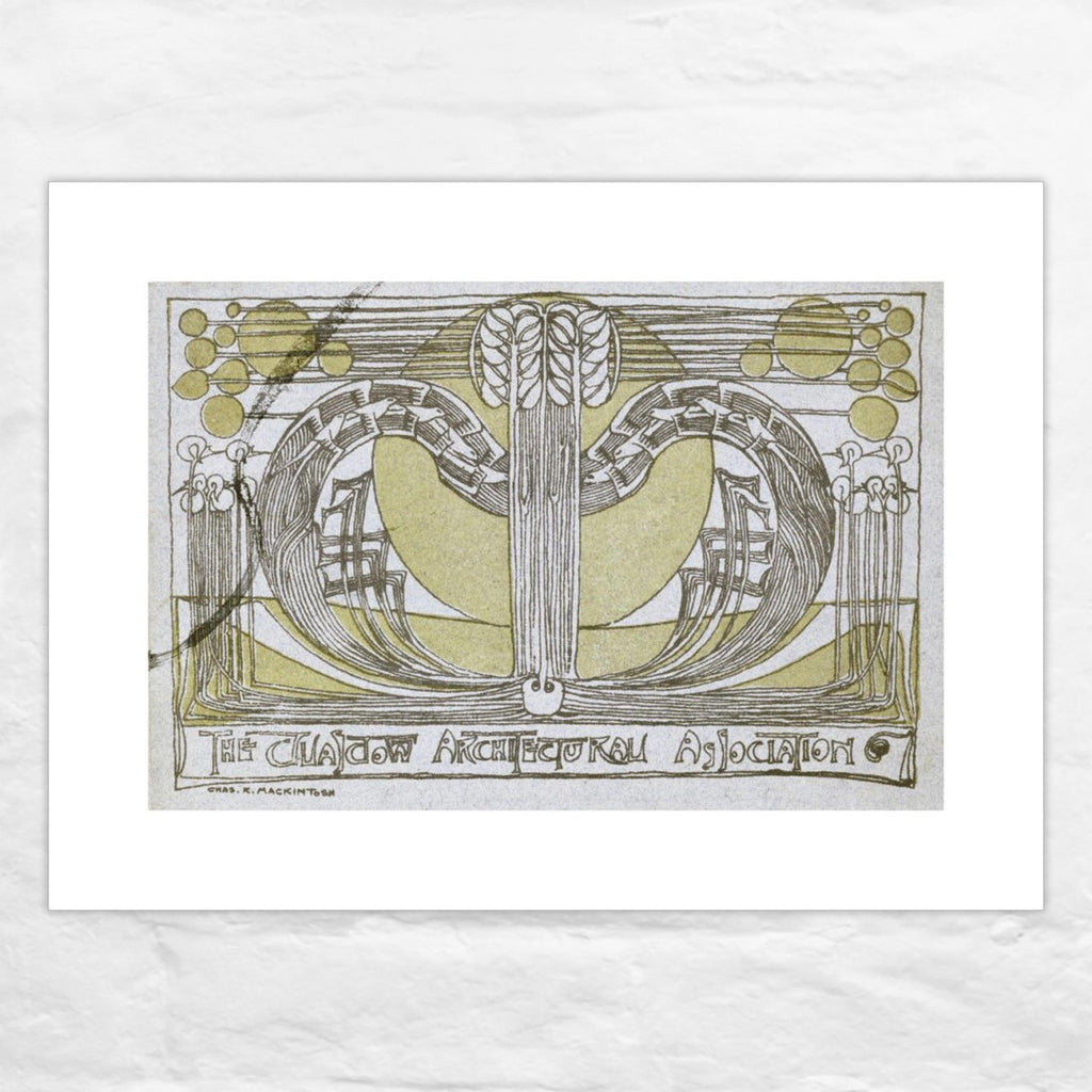 Conversazione Programme designed for the Glasgow Architectural Association, 1894 poster by Charles Rennie Mackintosh