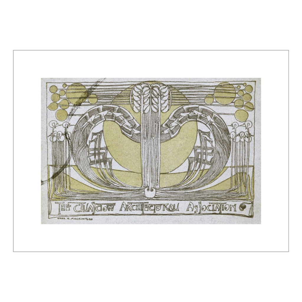 Conversazione Programme designed for the Glasgow Architectural Association, 1894 poster by Charles Rennie Mackintosh