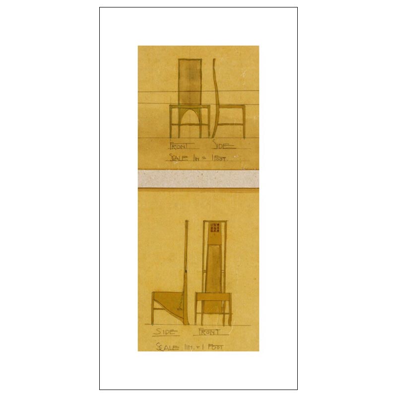 Design for Chairs for the Room De Luxe, Willow Tea Rooms, 1903 poster by Charles Rennie Mackintosh